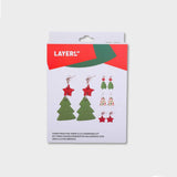 pendientes de arcilla navidad layers of