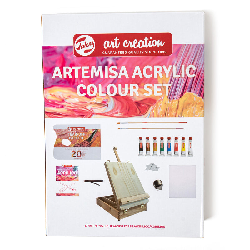 Kit Acrílico Artemisa con Caballete Sobremesa Art Creation