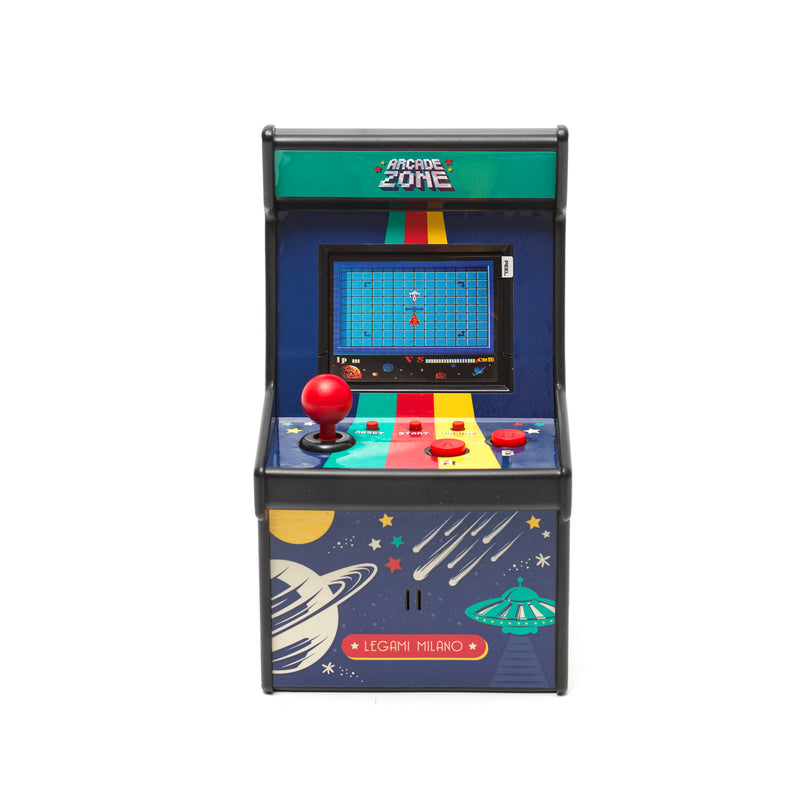 mini arcade retro con videojuegos