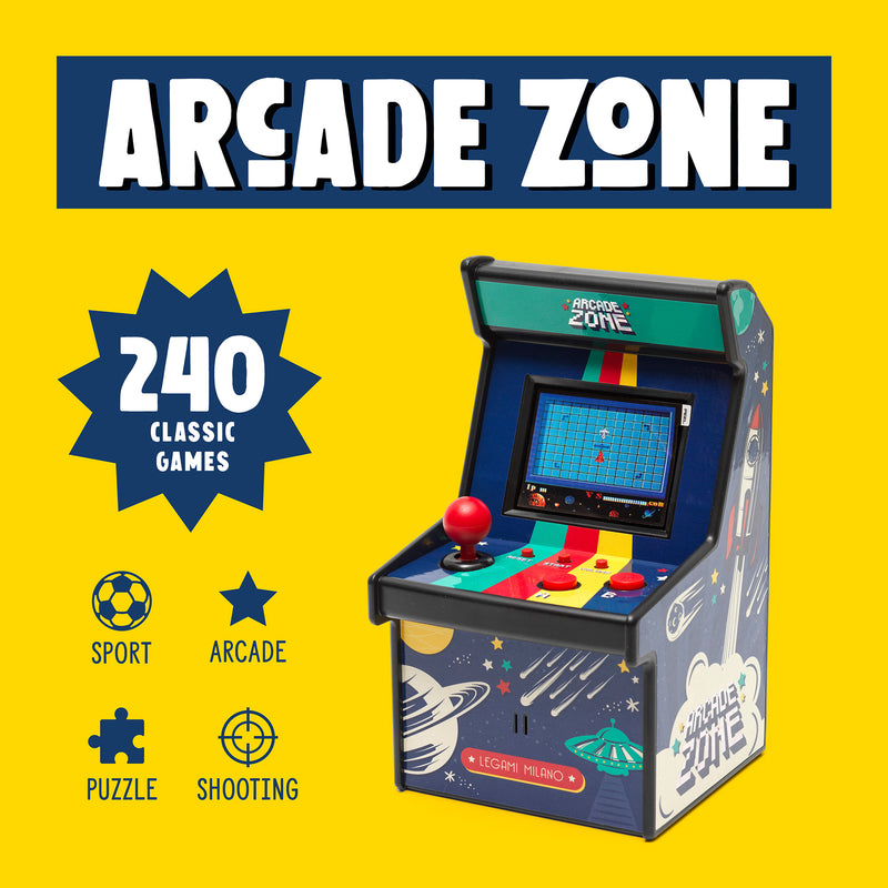 máquina arcade mini con 240 juegos legami