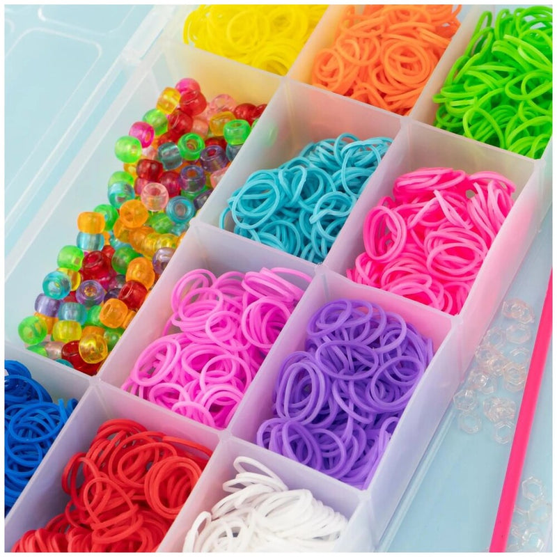 kit para hacer pulseras con gomitas de colores elasticolor