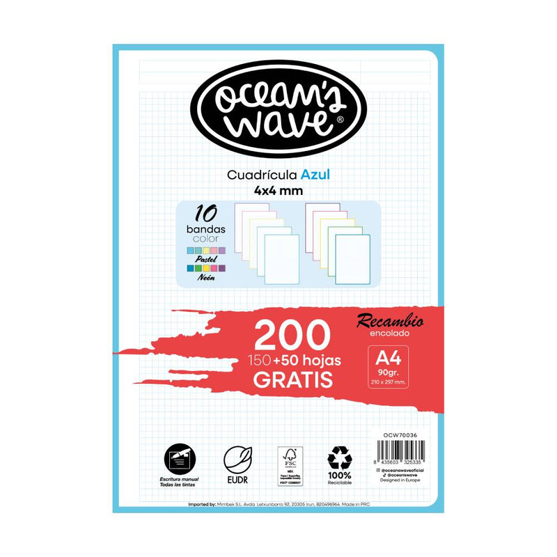 OCW RECAMBIO 10 BAND COLNEON-PASTEL DA4 /150H+50H GRATIS 90GR 4x4