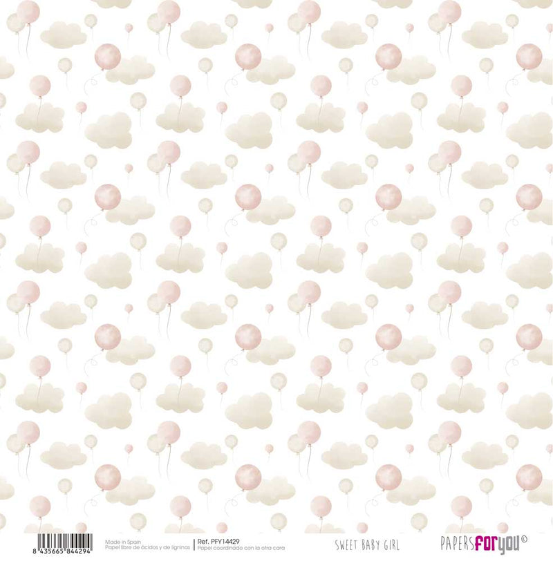 Set 8 Papeles Entelados Sweet Baby Girl Papers For You