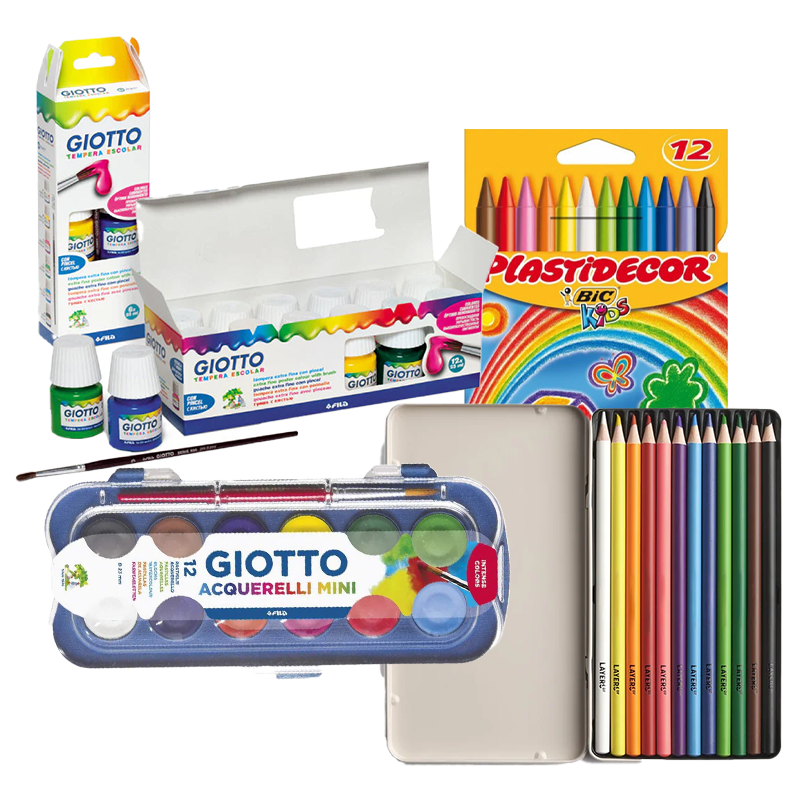 Pack Creativo Escolar: Témperas, Acuarelas, Lápices y Ceras