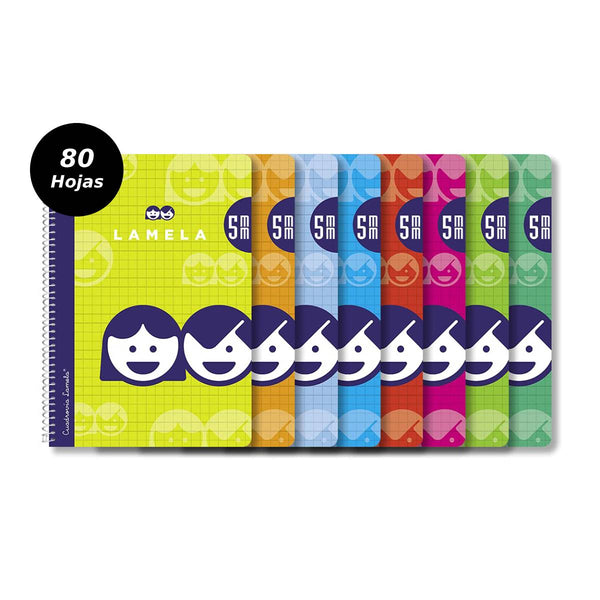 Pack de 10 cuadernos escolares Lamela con tapa blanda y 80 hojas