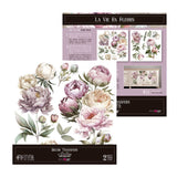 Set 2 Láminas Adhesivas 30cm Flores Papers For You