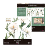 Set 2 Láminas Adhesivas 30cm Flores Papers For You