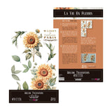 Set 3 Láminas Adhesivas 20cm Flores Papers For You