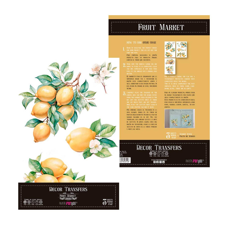 Set 3 Láminas Adhesivas 20cm Flores Papers For You