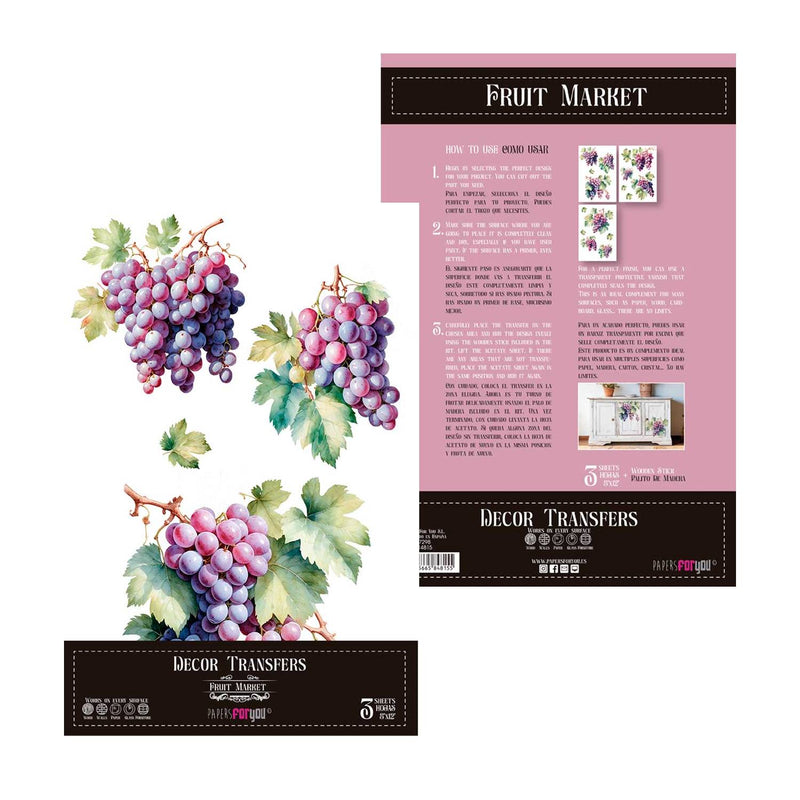 Set 3 Láminas Adhesivas 20cm Flores Papers For You