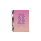 Diário Escolar Semanal A5 2025-2026 Gradiente Rosa