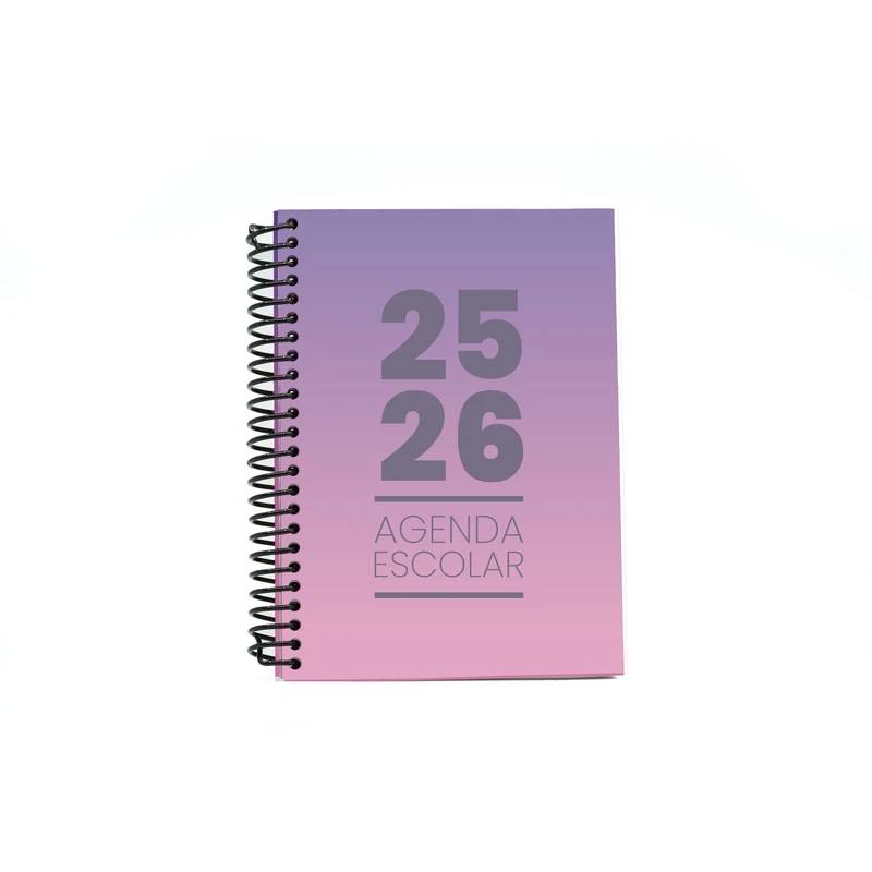 Diário Escolar Semanal A5 2025-2026 Gradiente Rosa