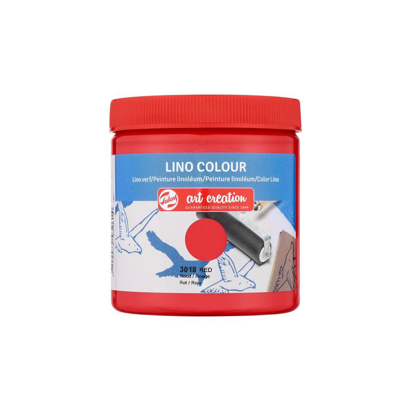 tinta roja para grabado en linóleo art creation