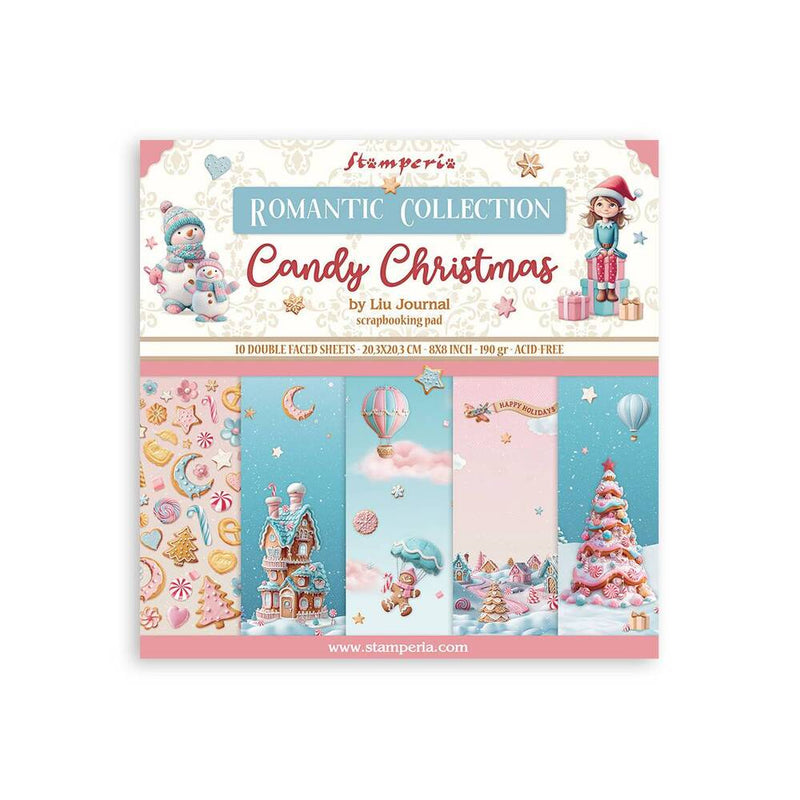 Bloc Scrapbooking 10 Hojas Candy Christmas Stamperia
