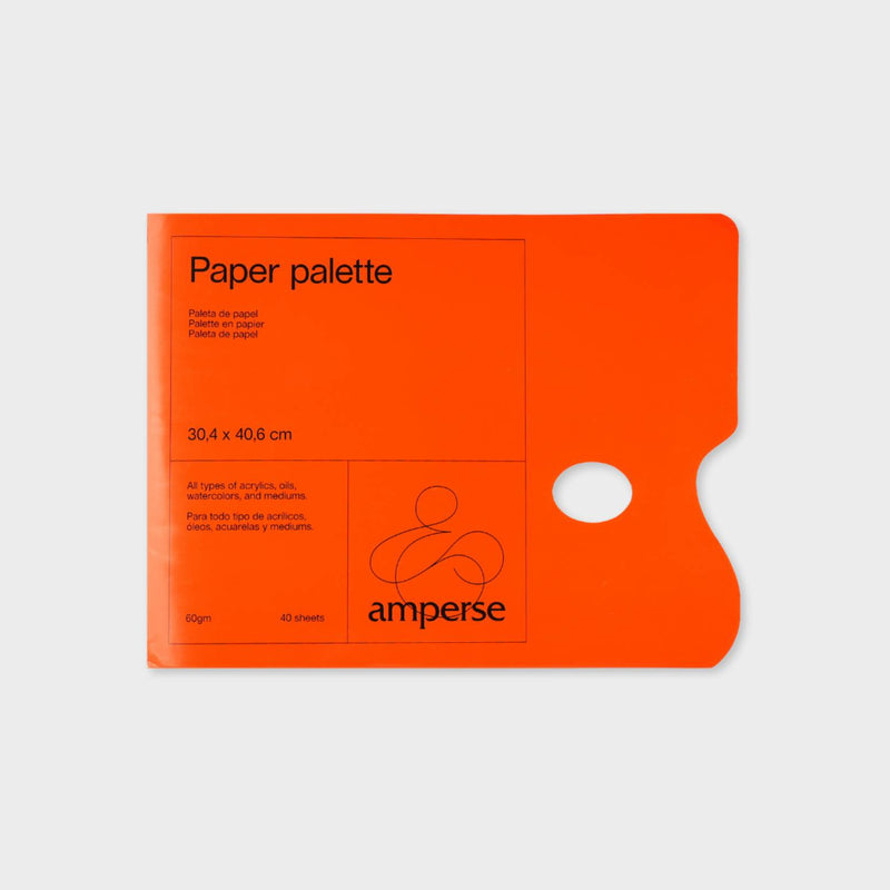 paleta de pintura desechable hecha de papel amperse 16x10"