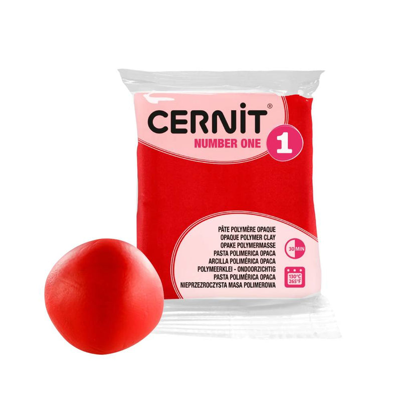 arcilla polimérica 56 g cernit Nº1 rojo