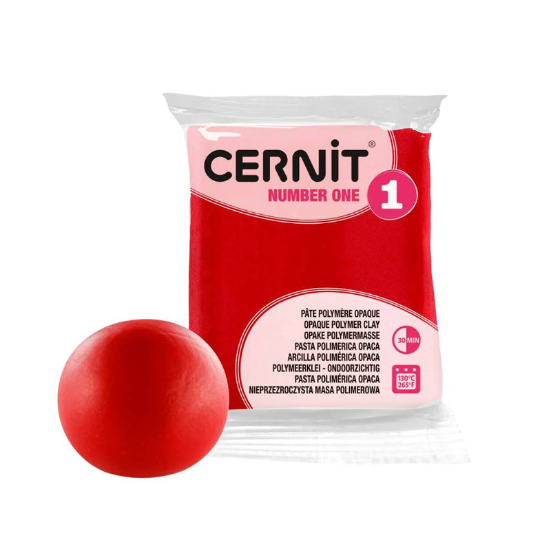 arcilla polimérica 56 g cernit Nº1 rojo xmas