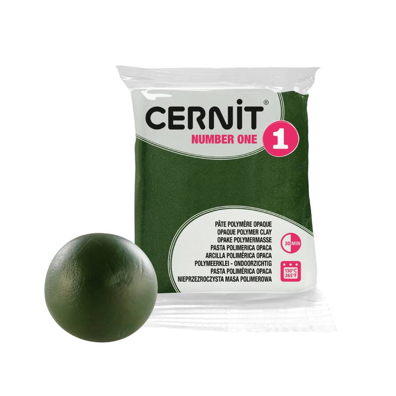 arcilla polimérica 56 g cernit Nº1 oliva