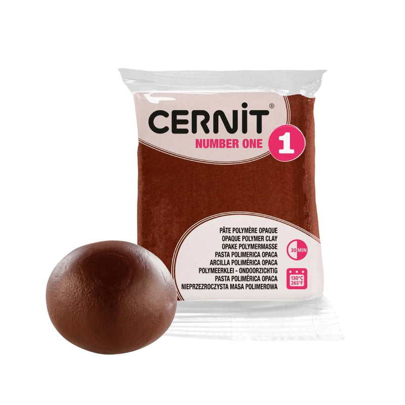 arcilla polimérica 56 g cernit Nº1 marron