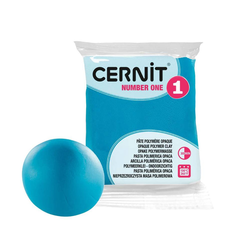 arcilla polimérica 56 g cernit Nº1 azul turquesa