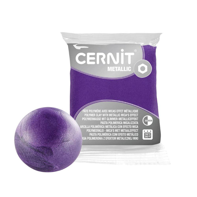 pasta polimérica metálica 56 g cernit violeta