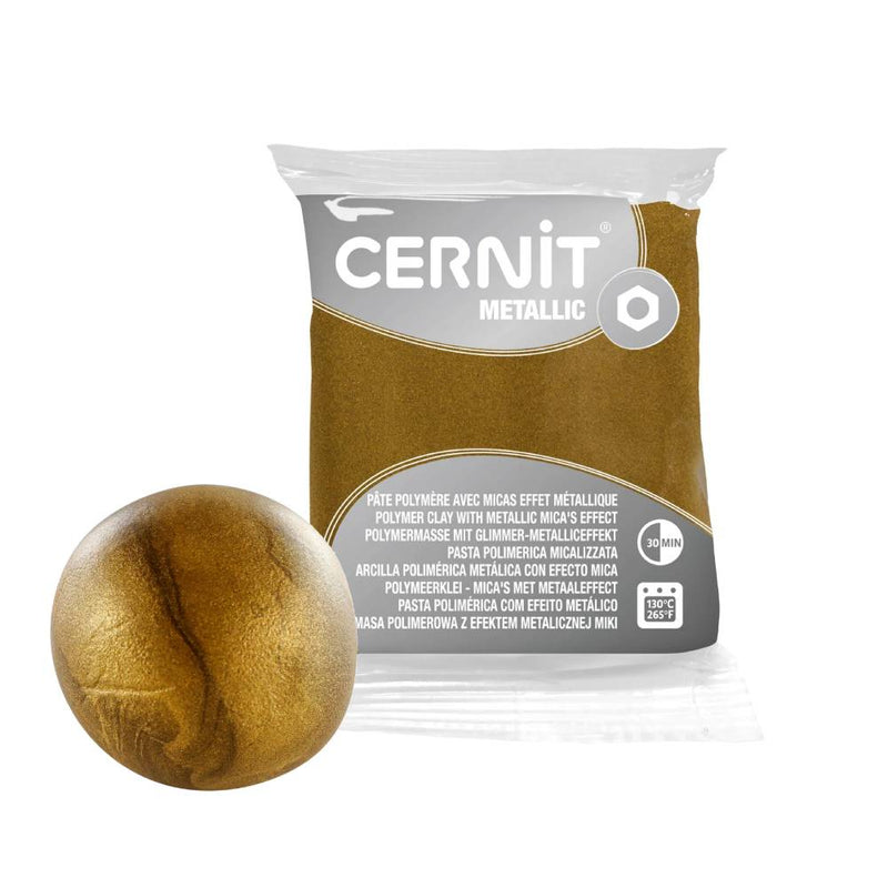 pasta polimérica metálica 56 g cernit dorado antiguo
