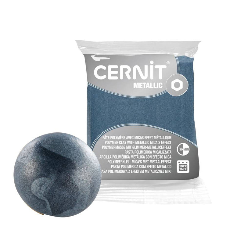 pasta polimérica metálica 56 g cernit acero