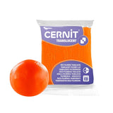 pasta de modelado polimérica cernit translucent naranja