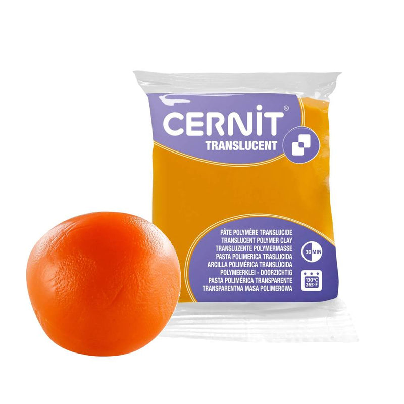pasta de modelado polimérica cernit translucent ámbar