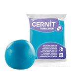 pasta de modelado polimérica cernit translucent azul turquesa