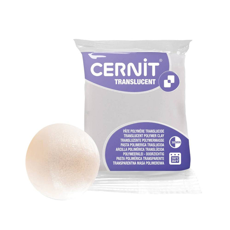 pasta de modelado polimérica cernit translucent blanco glitter