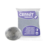 pasta de modelado polimérica cernit translucent glitter plateado