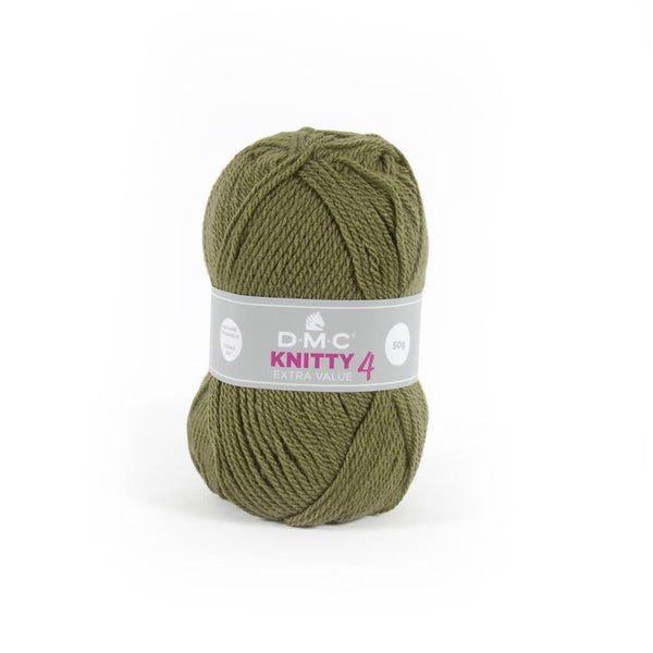 lana acrílica DMC knitty 4 634 verde militar