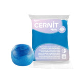 pasta polimérica pearl cernit purpurina azul 56 g