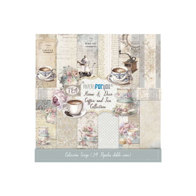Bloc Scrapbooking 24 Hojas Home&Deco 'Coffee and Tea' PapersForYou
