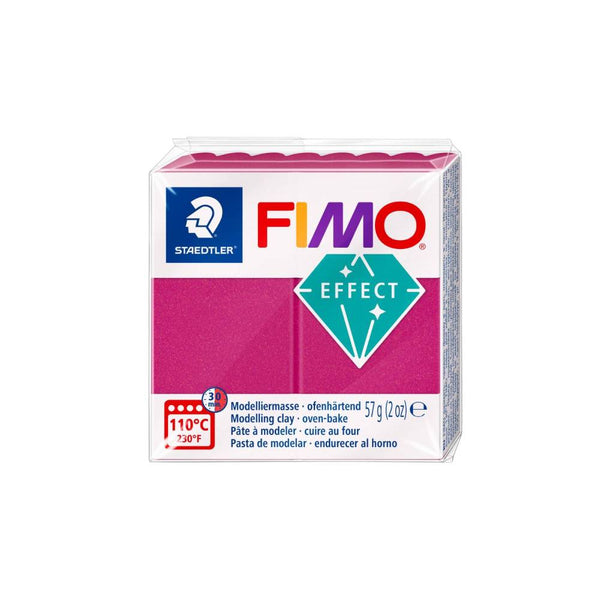 pasta para modelar fimo effects metálico burdeos