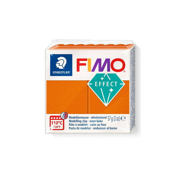 pasta para modelar fimo effects metálico naranja