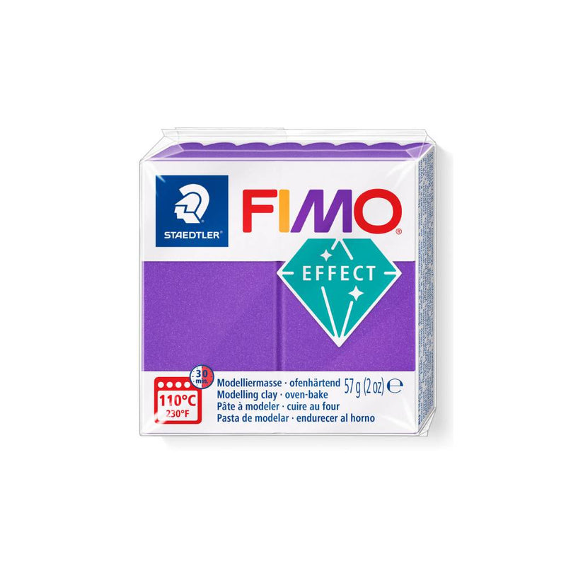 pasta para modelar fimo effects metálico lila