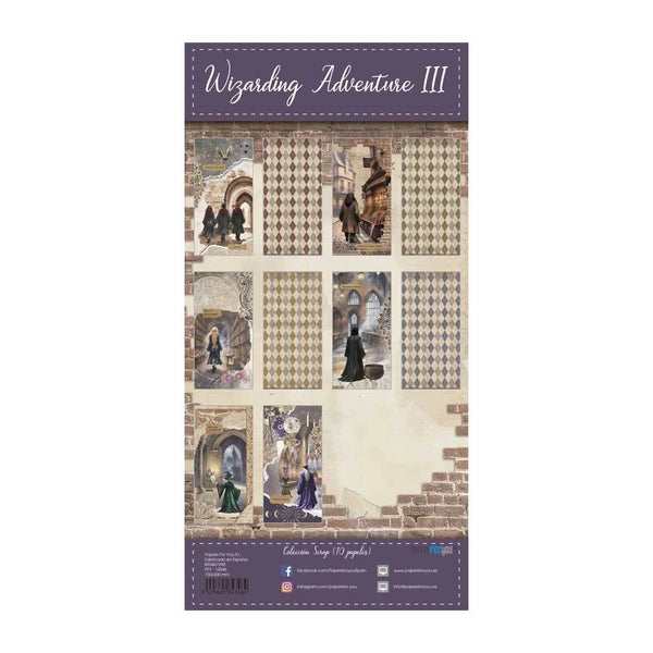 Álbum de recortes 10 folhas 15x30 cm Aventura Mágica III Papéis para si
