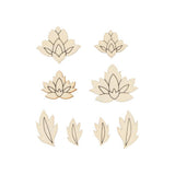 Flores Artemio em madeira cortadas