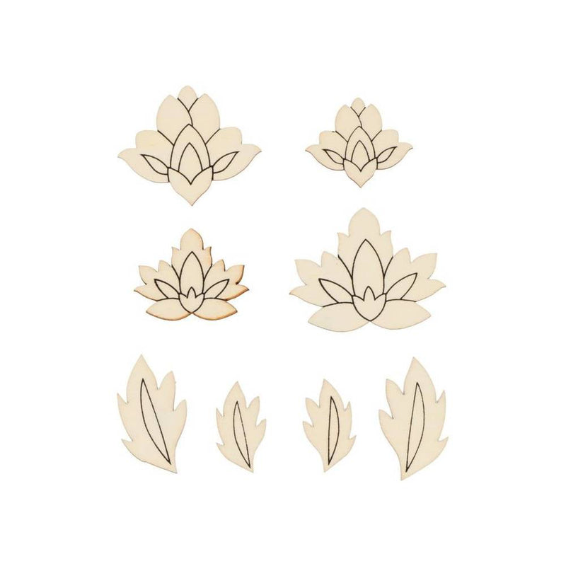 Flores Artemio em madeira cortadas