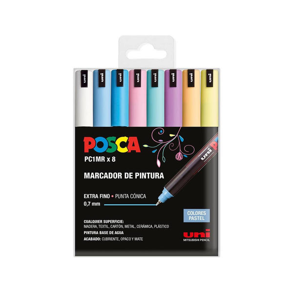 Conjunto de 8 marcadores pastel Posca PC-1MR