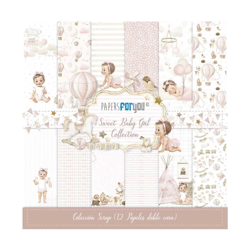 Bloc Scrapbooking 12 Hojas Sweet Baby Girl Papers For You