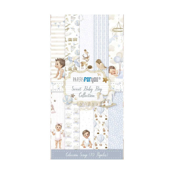 Bloco de Scrapbooking 12x6 Papéis Sweet Baby Boy para Si