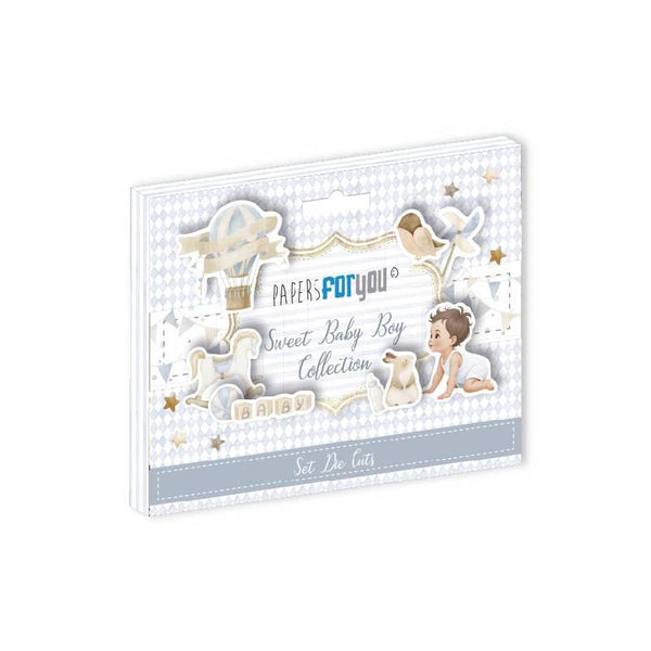 Die Cuts Sweet Baby Boy Papers para si