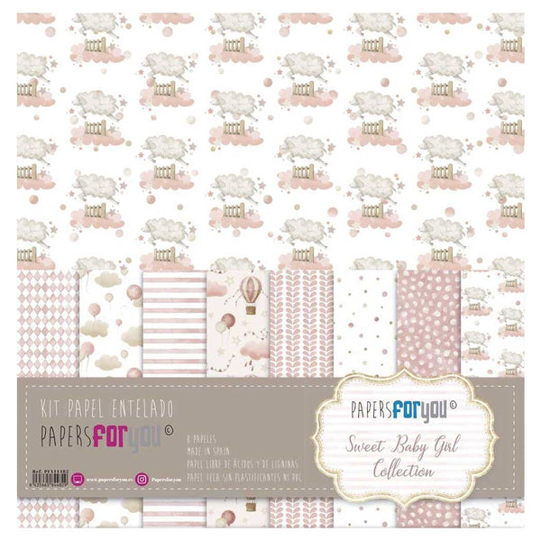Conjunto de 8 papéis pautados para si, papéis para bebés fofos