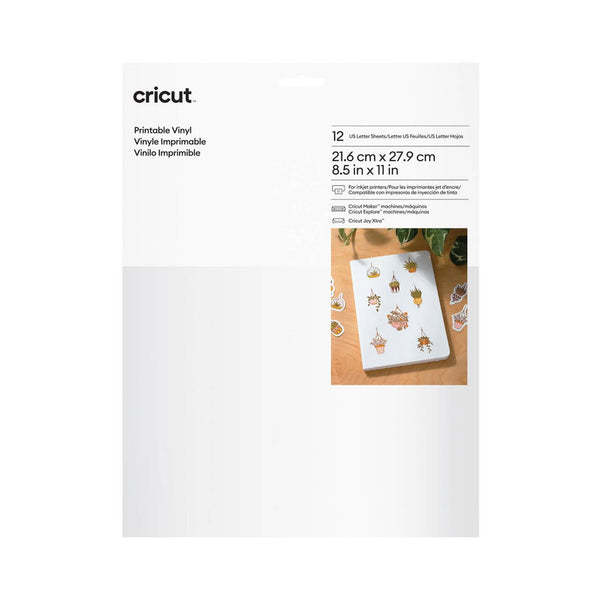 Set 12 Vinilos Blanco 21x29,7 Cricut Joy Xtra/Maker/Explore