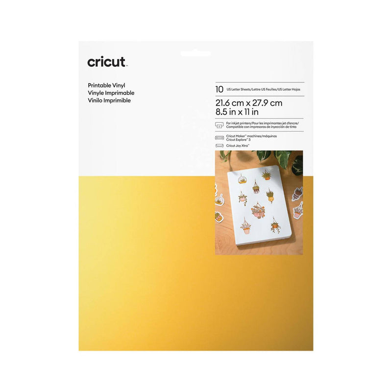 Set 10 Vinilos Dorado 21x29,7 Cricut Joy Xtra/Maker/Explore