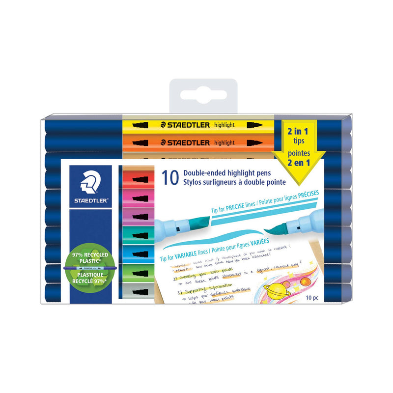 Conjunto de 10 marcadores Staedtler Fine Double-Tip