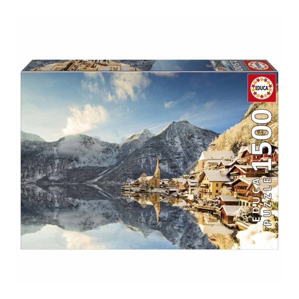 Puzzle 1500 Piezas Hallstatt en Invierno Educa